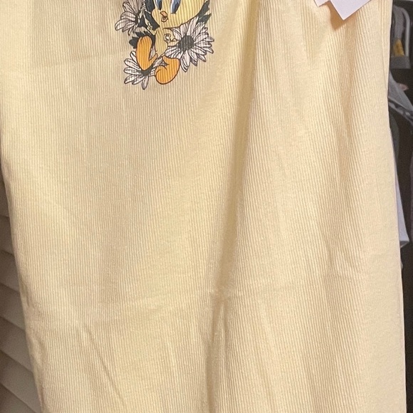 NWT Looney Tunes- Tweetie Bird Yellow Summer Dress with Shoulder Ties- Women’s M - Picture 8 of 9